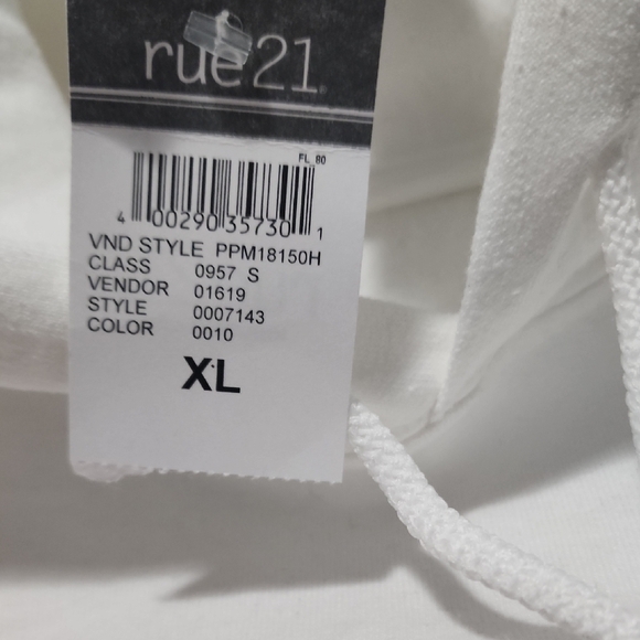 Rue21 White Hoodie with Graphic Design - Picture 7 of 8